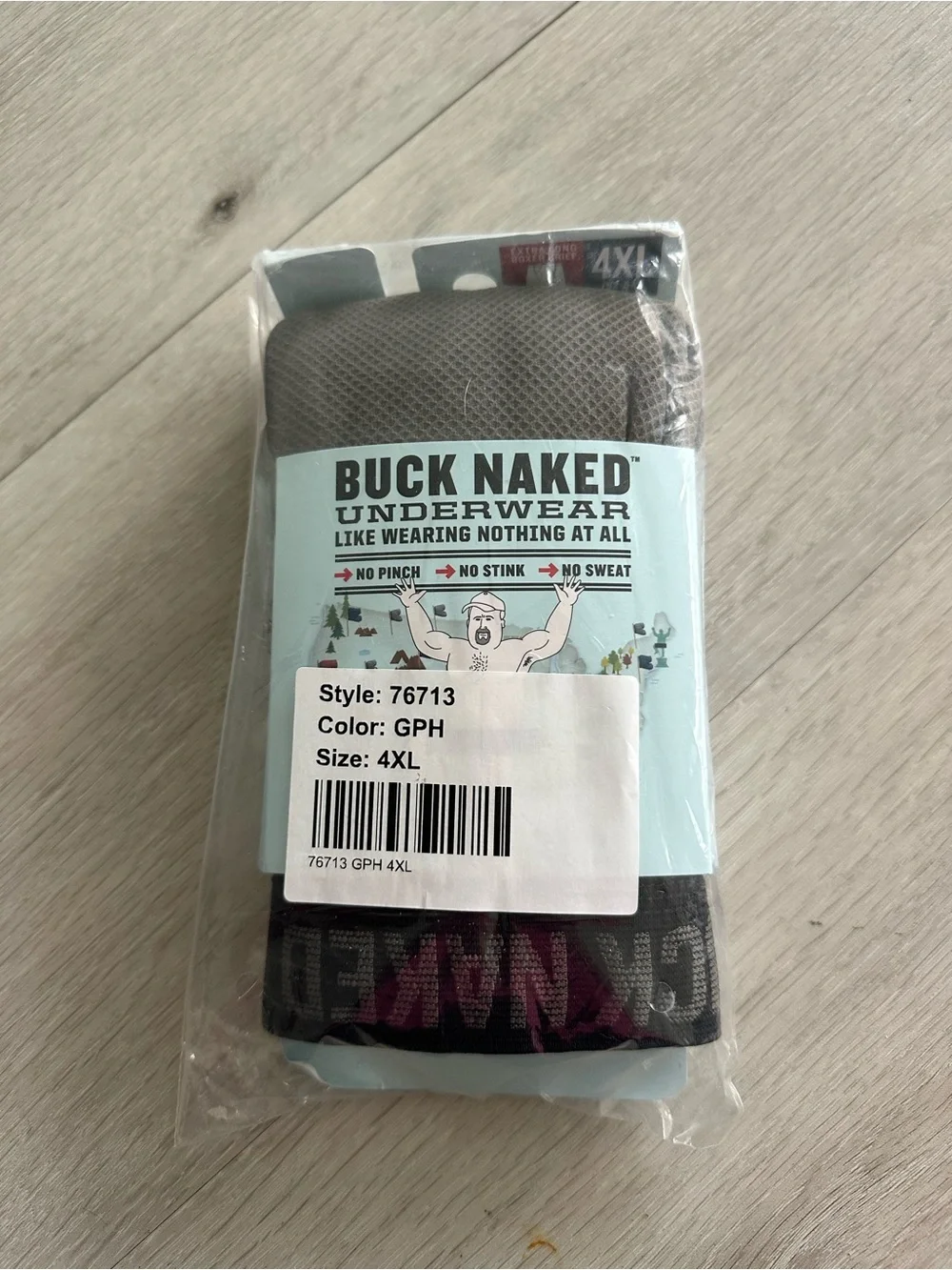 Duluth Buck Naked Extra Long Boxer Briefs Graphite 4XL NET IN PACKAGE